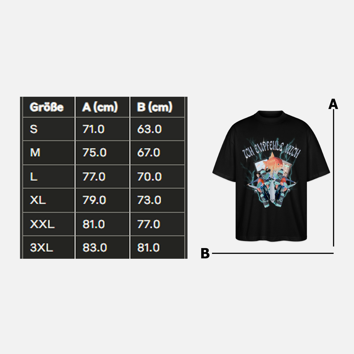 "Ich empfehle mich"-Shirt - Oversized - Bio-Baumwolle
